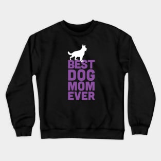 Best German Shepherd Dog Mom Ever - Purple Dog Lover Gift Crewneck Sweatshirt